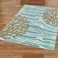 Coastal Charm Turquoise Teal Hooked Area Rugs Thumbnail Image