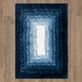 Midnight Blue Ombre Border Plush Bath Rugs Thumbnail Image
