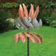 Pirouette Solar Powered Lighted Outdoor Garden Metal Wind Spinner Stake Thumbnail Image