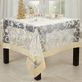 Snowflake Gala White and Gold Sheer Organza Winter Table Linens Thumbnail Image