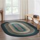 Pine Grove Green Braided Oval Rug with Included Rug Pad by Oak & Asher Thumbnail Image