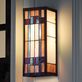 Crosby Tiffany Style Mission Style Stained Glass Outdoor Wall Sconce Lamp Thumbnail Image