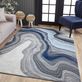Marble Illusion Blue and Gray Abstract Area Rugs Thumbnail Image