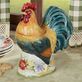 Floral Rooster Shaped Cookie Jar Thumbnail Image