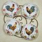 Floral Rooster Ceramic Dinner Plate Set of 4 Thumbnail Image
