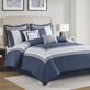 Powell Navy Geometric 8 pc Comforter Bed Set by 510 Design Thumbnail Image