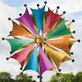 Blossoming Rotating Multicolored Outdoor Garden Wind Spinner Stake Thumbnail Image