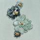 Grand Allure Light Aqua and Dark Blue Floral Metal Wall Art Set Thumbnail Image