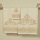 Palace Light Cream and Gold Cotton Velour Embroidered Bath Towel Set Thumbnail Image
