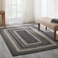 Sawyer Mill Black and Gray Braided Rug with Included Rug Pad Thumbnail Image