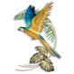 Blue Macaw Parrot Flying Indoor Outdoor Stainless Steel Wall Sculpture Thumbnail Image