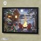 Dona Gelsinger Christmas at the Lake Lighted Framed Canvas Wall Art Thumbnail Image