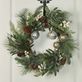 Jingle Bell Pine Cone Greenery Holiday Wreath Thumbnail Image