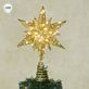 Kurt Adler Gold Starburst LED Lighted Tree Topper Thumbnail Image