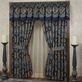 Hillcrest Blue Damask Scalloped Valance Window Treatment Thumbnail Image