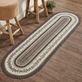 Vining Florals Braided Oval Rug Runner with Included Rug Pad Thumbnail Image