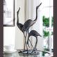 Crane Family Hand Cast Iron Indoor Outdoor Table Sculpture Thumbnail Image