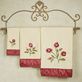 Claret Rose Cotton Velour Embroidered Floral Bath Towel Set Thumbnail Image