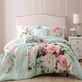 Blooming Roses Misty Green Floral 5 pc Comforter Bed Set Thumbnail Image