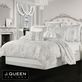 Brunello Platinum Damask Comforter Set Luxury Bedding by J Queen New York Thumbnail Image