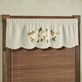 Sweetbay Magnolia Floral Butterfly Ivory Woven Matelasse Scalloped Valance Thumbnail Image