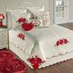 Bella Rosa Red Rose Floral Woven Matelasse Luxury Coverlet Set Bedding Thumbnail Image
