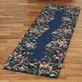 Fiona Floral Border Handcarved Wool Rug Runner Thumbnail Image