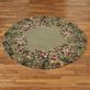 Fiona Floral Border Handcarved Wool Round Rug Thumbnail Image