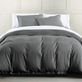 Hera Charcoal Woven Viscose Linen Mini Comforter Set Bedding Thumbnail Image