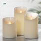 New Haven Ivory Wax LED Flameless Candle Set from Everlasting Glow Thumbnail Image