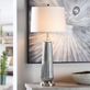 Gillian Silver Ribbed Glass Table Lamp Thumbnail Image