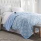 Micro Flannel(R) Wedgewood Blue Toile Electric Heated Blanket with Sherpa Back Thumbnail Image