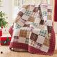 Carlton Red Plaid Patchwork Throw Blanket Thumbnail Image