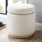 Audrey Sherpa Round Storage Ottoman Thumbnail Image
