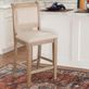 Aria French Farmhouse Style Wood Counter or Bar Kitchen Stool Thumbnail Image