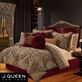 Bordeaux Crimson Damask Comforter Set Luxury Bedding by Five Queens Court Thumbnail Image