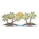 Sage Paradise Palms Sunset Tropical Indoor Outdoor Metal Wall Art Thumbnail Image