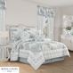 Bungalow II Reversible Spa Blue Rose Floral Plaid Comforter Set Bedding from Royal Court Thumbnail Image
