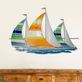 Tropical Regatta Sailboats Indoor Outdoor Metal Wall Sculpture Thumbnail Image