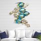 Vertical Blue Angelfish School with Tangs Indoor Outdoor Metal Wall Sculpture Thumbnail Image