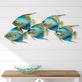 Queen Angelfish School II Indoor Outdoor Aqua Blue Fish Metal Wall Art Sculpture Thumbnail Image