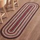 Connell Dark Red Braided Oval Rug Runner with Included Rug Pad Thumbnail Image