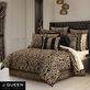 Bolero Black and Gold Damask Comforter Set Luxury Bedding by J Queen New York Thumbnail Image