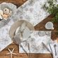 Beach Cove Seashell Sand Dollar and Starfish White Coastal Table Linens Thumbnail Image
