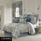 Avellino Blue and Moss Green Medallion Comforter Set Luxury Bedding by J Queen New York Thumbnail Image