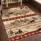 Mountain Lodge Deer and Bear Rustic Wildlife Scenery Area Rugs Thumbnail Image