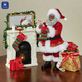 A Visit from St Nicholas Clothtique African American Santa and Lighted Fireplace Figurine Set Thumbnail Image