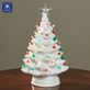 Kurt Adler Lighted Vintage White Ceramic Christmas Tree Table Accent Thumbnail Image