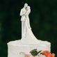 Embracing Bride and Groom White Porcelain Wedding Cake Topper Figurine from Roman Thumbnail Image