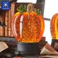 Orange Fall Pumpkin Lighted Glitter Swirl Water Globe Tabletop Accent Thumbnail Image